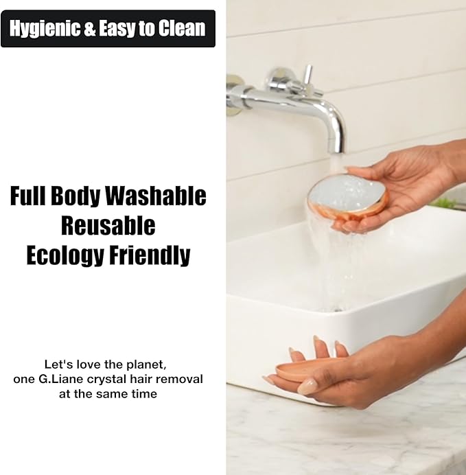 Crystal Hair Eraser,Upgraded Painless Crystal Hair Remover,Effective Nano Glass Hair Removal Device and Skin Exfoliation,Body Epilator for Women and Men(Gold)