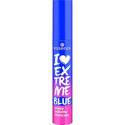 essence | I Love Extreme Blue Crazy Volume Mascara | Vibrant & Colorful, Volumizing & Long-Lasting for Dramatic Lashes | Vegan & Cruelty Free
