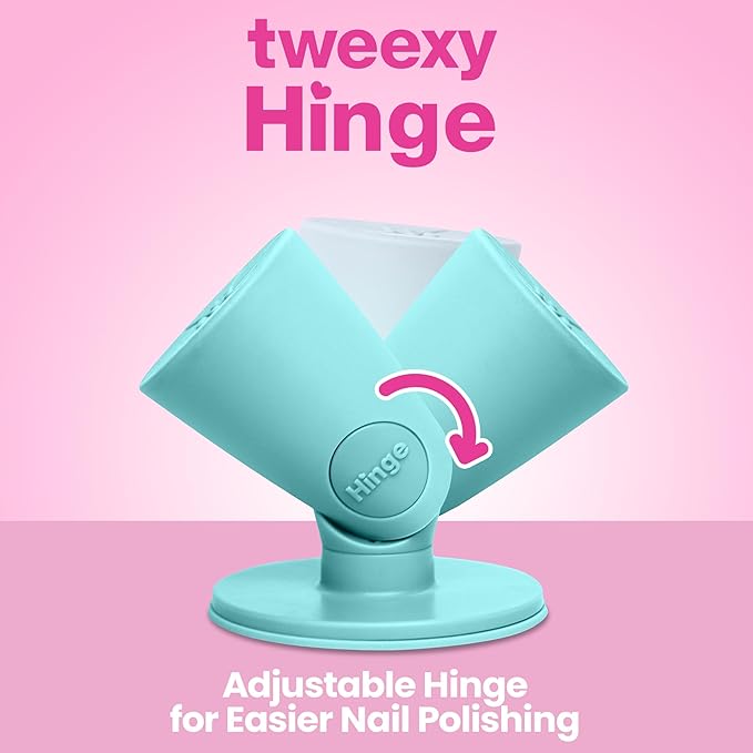tweexy Hinge Untippable Nail Polish Bottle Holder | Anti-Spill Nail Polish Holder Stand, Tilted, IntelliStick Airlock Suction | Fingernail Painting, Nail Art Tools | Nail Polish Accessories (Zen Green)