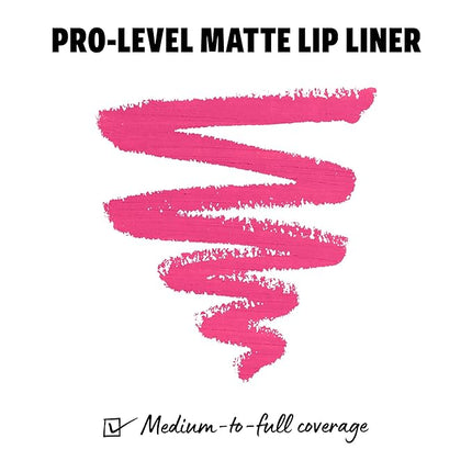 NYX PROFESSIONAL MAKEUP Suede Matte Lip Liner, Vegan Formula - Pink Lust (Hot Pink)