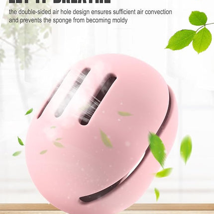 FERYES 2 PCS Makeup Sponge Holder – Shatterproof Eco-Friendly Silicone Beauty Make Up Blender Case for Travel