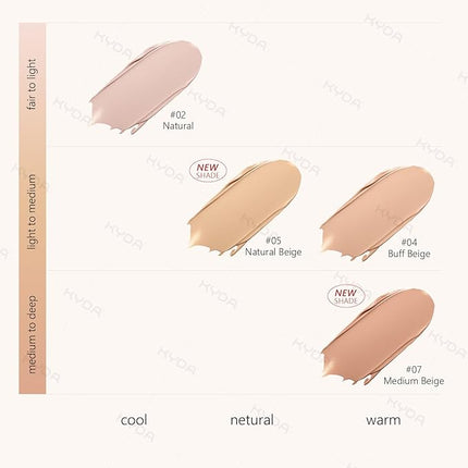 KYDA Mushroom Head Air Cushion BB Cream, Mushroom Foundation for Older Women, Lasting Moisturizing CC Cream Foundation for Mature Skin, Even Skin Tone Concealer Makeup, 0.705Oz, Natural Beige