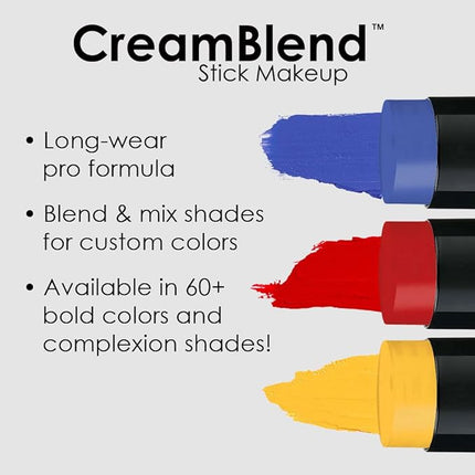 Mehron Makeup CreamBlend Stick | Face Paint, Body Paint, & Foundation Cream Makeup | Perfect for Halloween .75 oz (21 g) (Pastel Green)