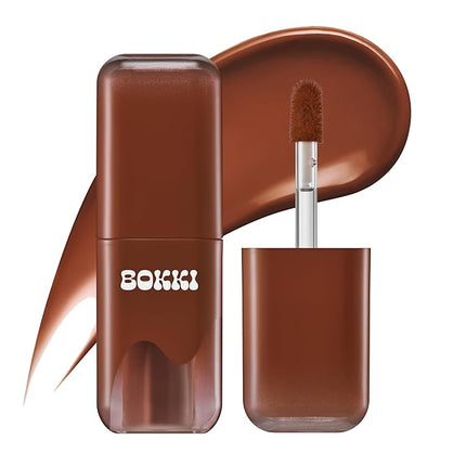 BLACK ROUGE Glow Bokki Tint, GB10 Grilled Brown – Korean Lip Tint Inspired by Tteokbokki, Non-Sticky Long-Lasting Lip Stain with Glossy Finish, Cute Stickers – Original Red, Rose, Soy