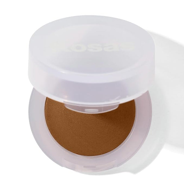 Kosas Mini Cloud Set Face Setting Powder - Smoothing Shine Control, Soft, Sheer Translucent Makeup Finish, Portable & Long-Lasting Loose Pressed Baking Powder - Silky (Sheer Tan Deep)