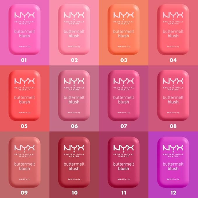 NYX PROFESSIONAL MAKEUP Buttermelt Powder Blush, Fade and Transfer-Resistant Blush, Up to 12HR Make Up Wear, Vegan Formula - Butta Together