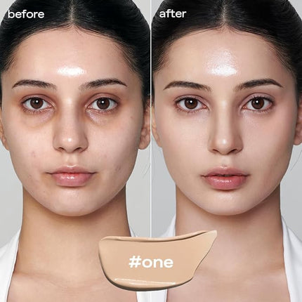 glow breathable blemish balm #one | medium-coverage bb cream & tinted moisturizer | skincare-like finish with green tea leaf water infusion | healthy radiant non-comedogenic | 1 fl oz