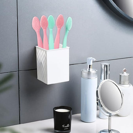 20 Pack Silicone Lip Scrub Brushes, Beomeen Double-Sided Exfoliating Lip Brush Soft Silicone Lip Scrubber Exfoliator Tool Blackhead Remover for Skincare (Green, Pink)