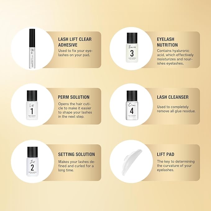 Lash Lift Kit & Brow Lamination Kit Professional Eyelash Perm Kit Semi-Permanent Lash Curling Perming With Detail Instruction Easy For Beginner Achieve Salon-Quality Lash Lift At Home