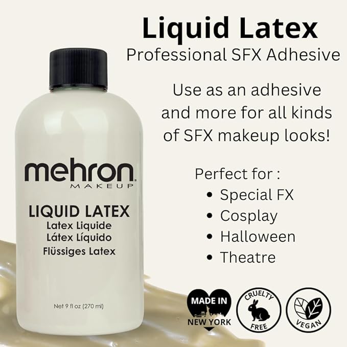 Mehron Makeup Liquid Latex (9 oz) (Zombie Flesh)
