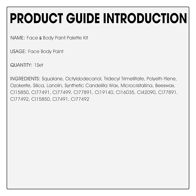 3 Colors Face & Body Paint [Black, White, Red] + 3pc Sponge & Brush, Baseball Eye Black for Sports Face-Painting, Halloween Makeup Kit for Zombie, Clown, Vampire, Skeleton, Joker Costume Makeup