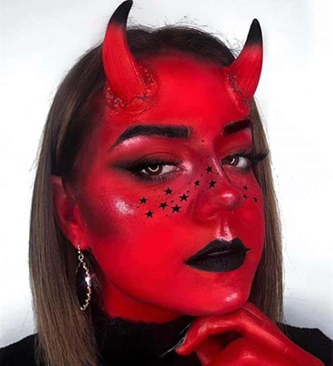 Go Ho Red Face Paint Stick,High Pigment,Water Based Cream Red Face Body Paint Washable for Halloween Cosplay SFX Devil Clown Makeup