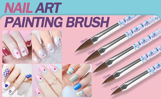 Artdone 35pcs Nail Art Pens brushes,Nail Art Tool Set,Nail Dotting Tools,Nail Dust Brush,Striping Nail Art Brushes for Long Lines,Nail Drawing Pen For Nail Design