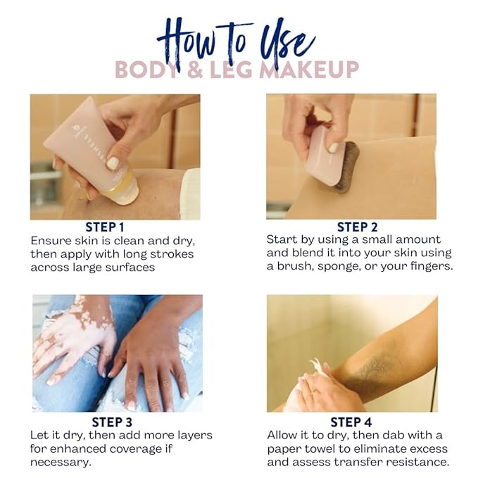 Best Bronze Bombshell Body Makeup - Tattoo Cover Up Makeup & Body Foundation Waterproof - Tattoo Concealer Waterproof for Scars, Varicose Veins Cover Up & Leg Foundation (NC49 Tan Glow)