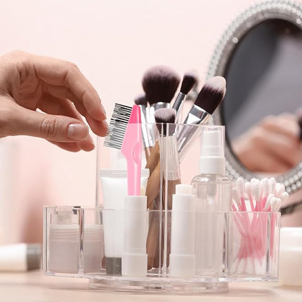 Yaomiao 2 Pcs Hair Brush Cleaner Tool 2-in-1, Pink Hairbrush Cleaner for Removing Hair Dust, Mini Comb for Removing Dirt, Home Salon Use