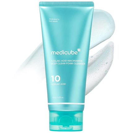 medicube Facial Cleanser Azelaic Acid Whip Cleanser | Soothing Cleansing Foam for Troubled Skin | Ideal for use after spot care, Excess Sebum Control | Niacinamide, Glycerin | Korean Skincare, 4.23 oz