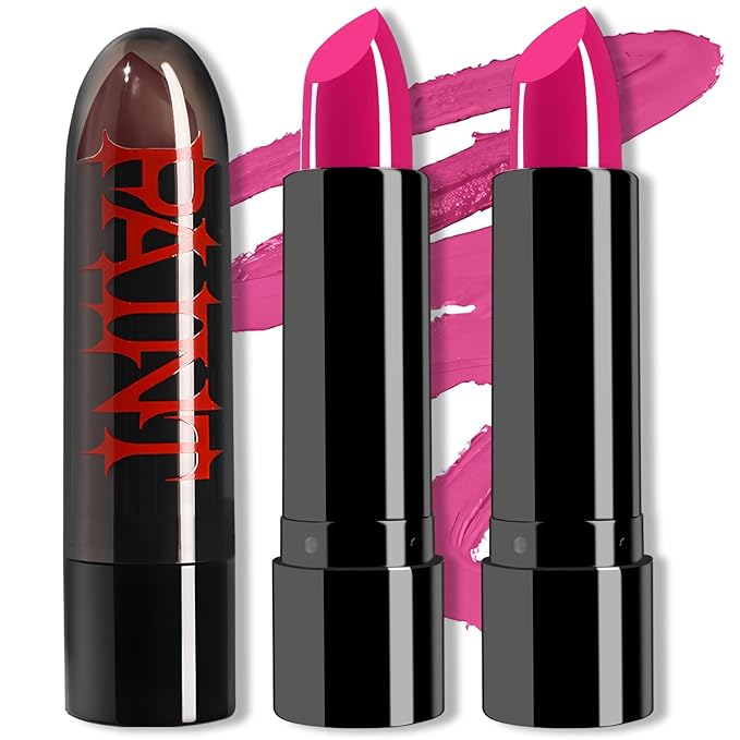 2 Pcs Pink Eye Black Softball Football Baseball Lacrosse, Cream Face Body Paint Stick Halloween SFX Makeup Kit, Long Lasting Eyeblack Sticks for Sports Special Effects