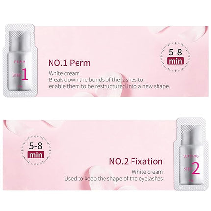 2025 Upgraded Fast Perm Lash Lift Kit Eyelash Perm Kit Perm&Setting Lotion (Quantity: 2×5 Packs)