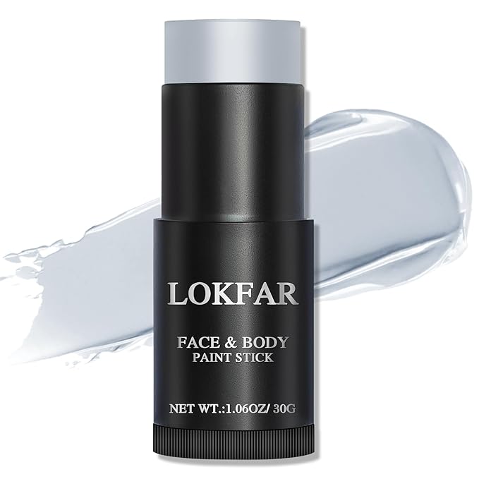 Gray / Grey Face Body Paint Stick, Eye Black Stick for Sports, Waterproof Full-Coverage Grey Face Makeup for Halloween Grayscale Zombie Werewolf Stage Cosplay Makeup