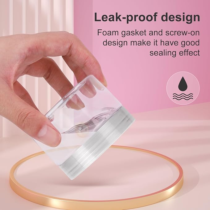 36 Pack 4 OZ Plastic Jars with Lids, BPA Free, Reusable, Refillable Transparent Cosmetic Containers for Bath Salts, Cosmetics, Powders, Beauty Product and Small Accessories - White