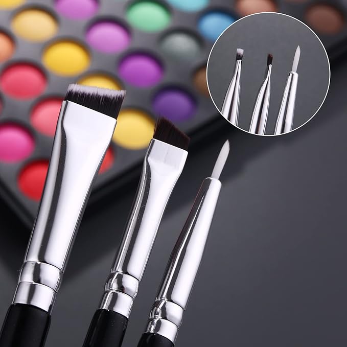 12pcs eye brush set, Eye Makeup Brush Set，Professional Blending Eyeshadow Makeup Brushes for Concealer Eyebrows Eyeliner, Soft Hairs & Wood Handle(LH08, Count, 12)