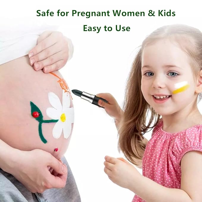 Mysense Dark Green Face Body Paint Stick, Eye Black Stick for Football Baseball Softball, Cream Body Painting for Halloween SFX Cosplay Green Makeup