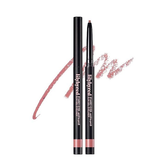 lilybyred Starry Eyes Am9 to Pm9 Slim Gel Eyeliner | Korean Ultra-Slim 2mm Gel Eyeliner, Intense Color Payoff, Creamy Formula, Easy Blending, Smudge-Proof, Long-Lasting, 0.004 oz. (07 Cold Rose)