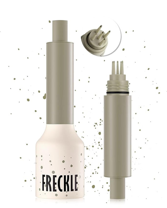 Freckle Stamp Cushion, Vivid Natural Faux Freckles Pen, Long Lasting Waterproof Quick Dry Lifelike Fake Freckle Stamp Pencil, Get Sun-kissed Stars Makeup in One Press, Makeup Gift for Women Girl-02