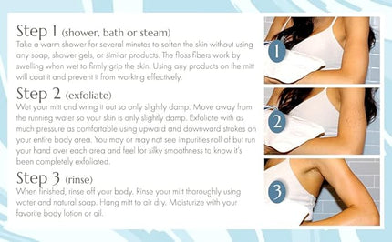 MicrodermaMitt ULTRA Exfoliating Mitt - The Ultimate Deep Exfoliating Body Scrubber Kese Glove – Keratosis Pilaris, Strawberry Skin Treatment, Reduce Ingrown Hair, Turkish Body Scrubber Exfoliator