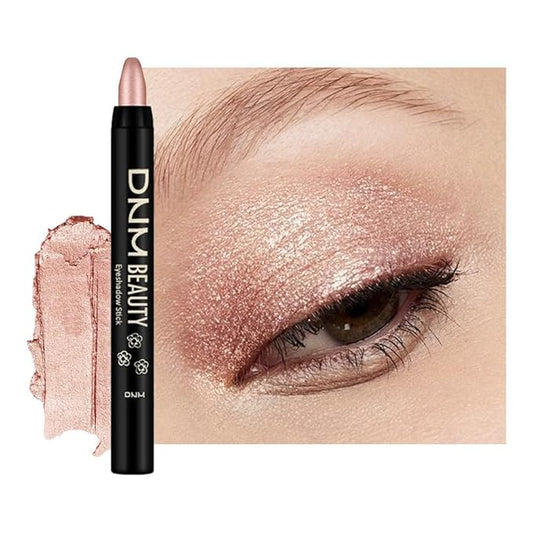 Rose Gold Shimmer Cream Eye Shadow Stick Makeup for Women, Shimmer Eyeliner Pencil Eyeshadow Brightener Stick for Eyes, Waterproof Eyeshadow Applicator Blendable sombras para ojos 83#