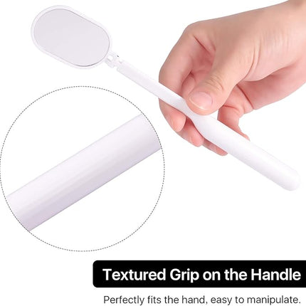 Pretty memory Foldable Lash Mirror, 270° Free Rotation, Lightweight Makeup Mirror for Eyelash Extensions Supplies (White)