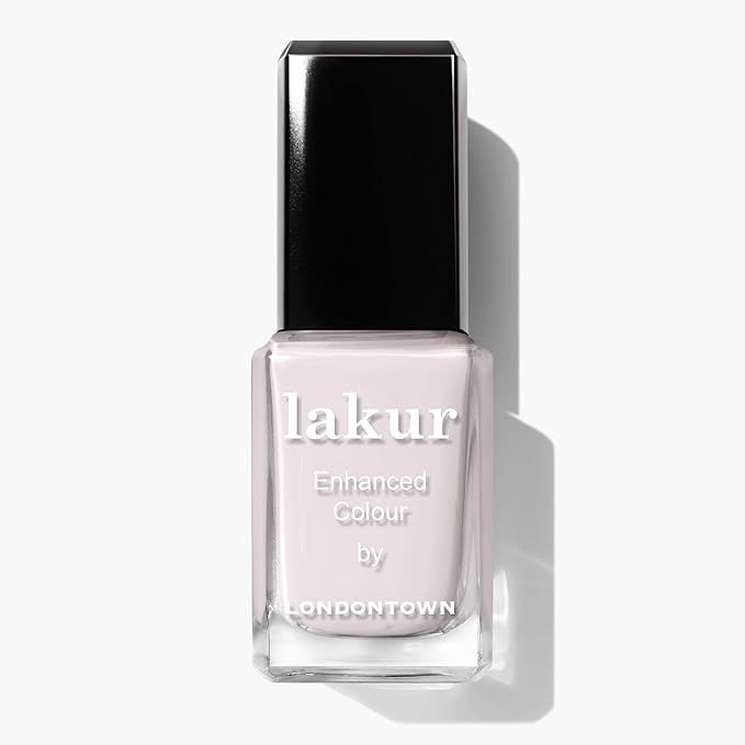 LONDONTOWN lakur Nail Polish - Chip-Resistant, Non-Toxic, Conditions & Hydrates Nails | Glossy Pink Tinted Cream, Ski Bunny, .40 fl oz