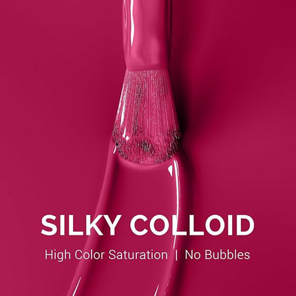 MelodySusie 0.5fl oz Purple Gel Nail Polish, Nails Soak Off UV LED Jelly Purple Gel Polish Gift for Women Nail Art Manicure Salon DIY Nail Design Decoration at Home-A2701