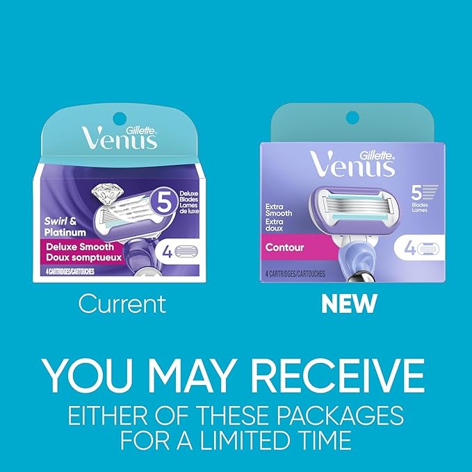 Gillette Venus Extra Smooth Swirl Women's Razor Blade Refills - 4 Count