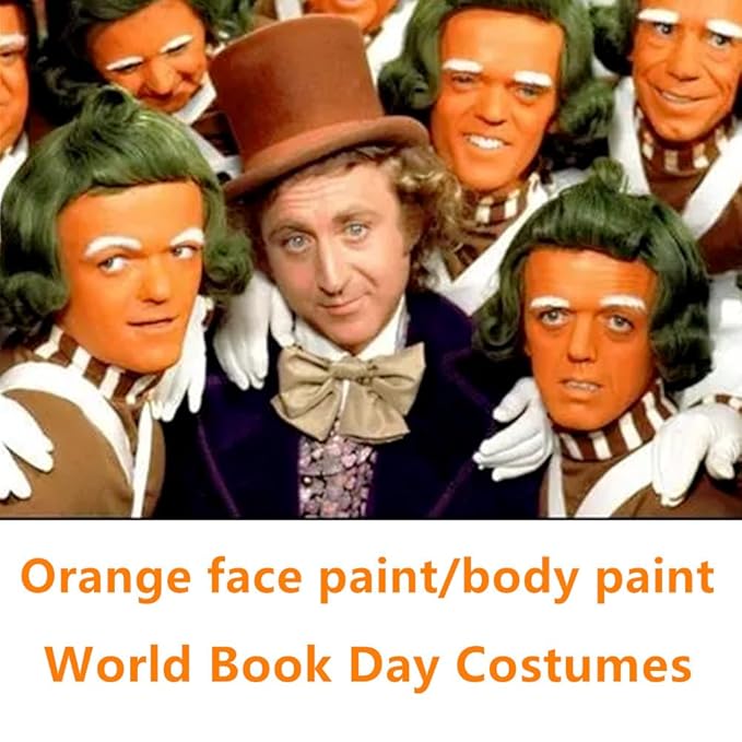 Go Ho Orange Face Paint Stick,Water Based Washable Face Body Paint Stick,Non-toxic Full-coverage Cream Body Paint for Adults Children Halloween Cosplay SFX Tiger Pumpkin Makeup