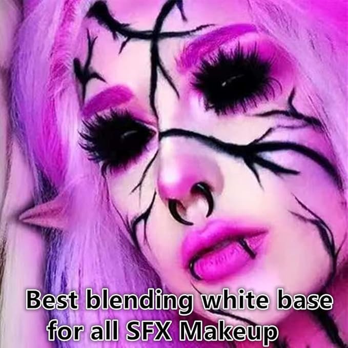 Go Ho Black and White Face Body Paint for Halloween Makeup,Cream to Gel Highly Pigmented Water Based Body Paint,Cosplay SFX Skeleton Vampire Zombie Clown Makeup