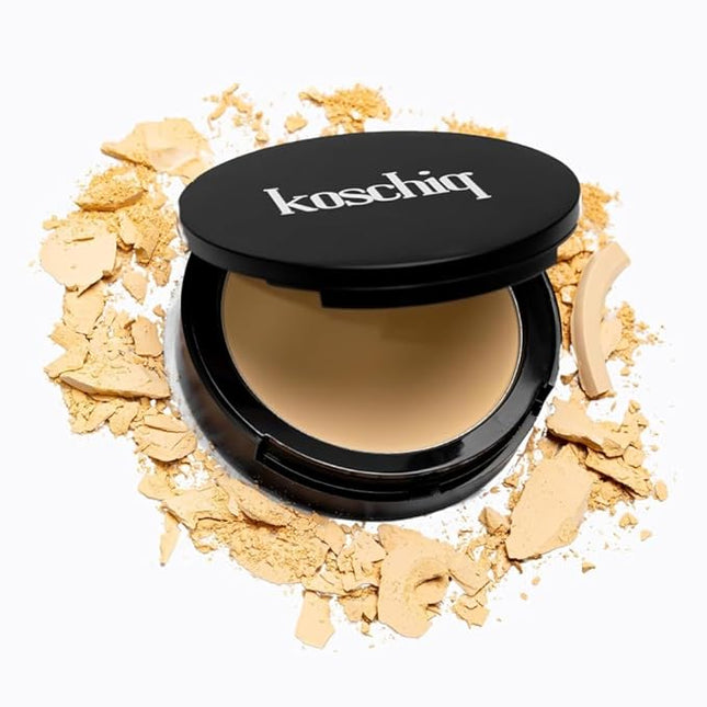 Koschiq Soft Matte Powder + Foundation – 2-in-1 Compact with Oil Control & Blurring Effect | 24hrs stay Longwear, Buildable Matte Finish | k-30. Fair with warm neutral undertone)