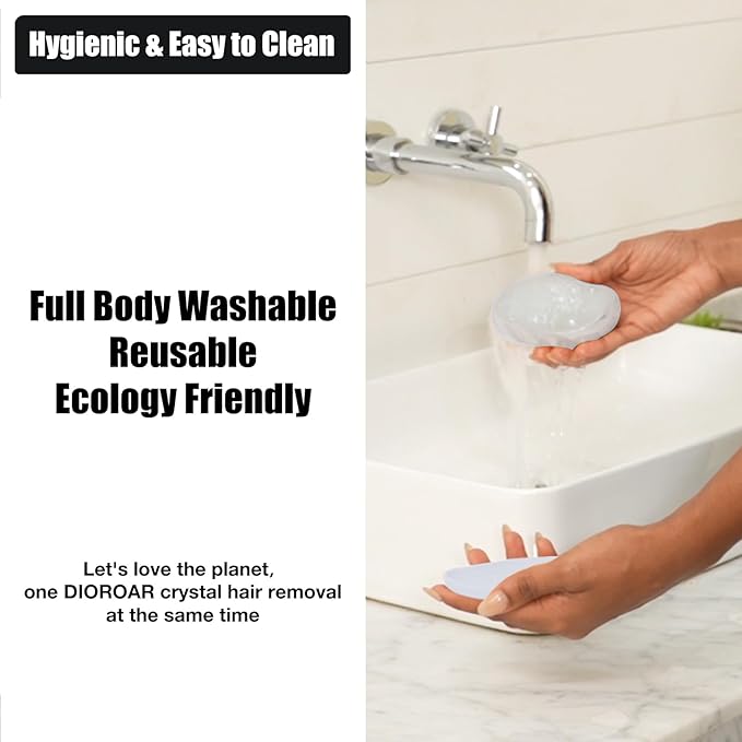 Crystal Hair Eraser,Upgrade Crystal Hair Remover,Physical Nano Glass Hair Removal Device,Painless Epilator and Exfoliator Without Shaver for Quick Soft Silky Skin(Silver)