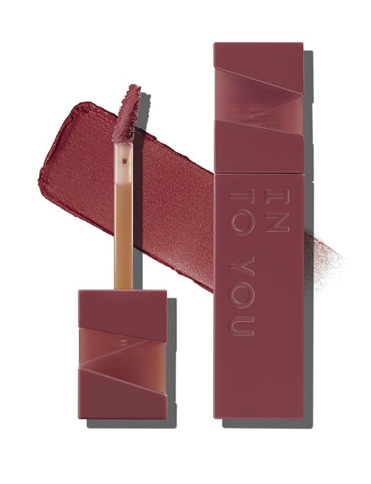 INTO YOU Matte Velvet Lip Stain Lip Mud Long Lasting Waterproof Lip Gloss Makeup Moisturizing Lipstick for Women(L-Mv01)
