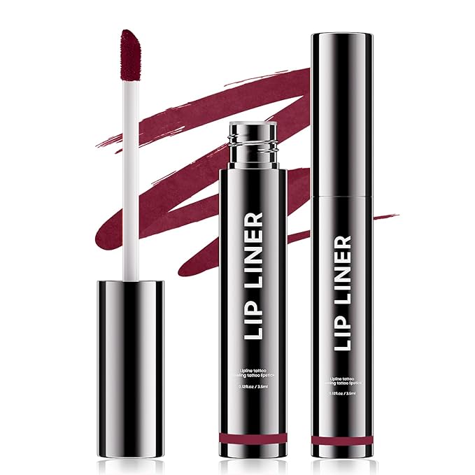 Peel Off Lip Liner Stain - Non-Stick Cup & Long Lasting Comfortable Vivid Color Tattoo Peel Off, Waterproof Peel Off Lip Stain for Beauty & Charming Lip Makeup | Vegan and Cruelty Free (#05 Mauve)