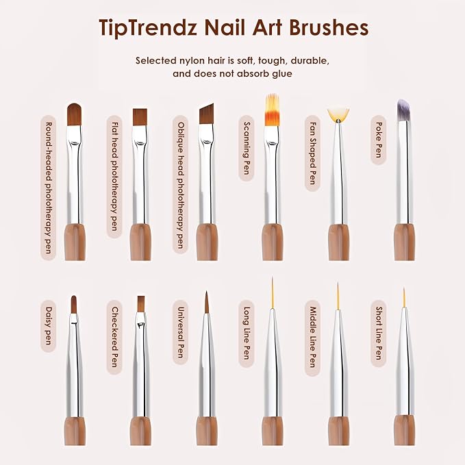 Nail Art Brushes Round-headed Phototherapy Pen Nail Drawing Pen For Home DIY Salon Use, 01