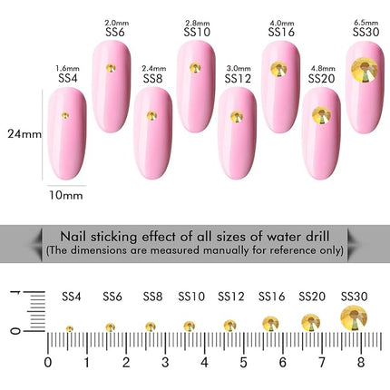 1440Pcs Metallic Sunshine Crystal Rhinestones,Glass Flatback Rhinestones Gemstones for Nail Face Makeup Art Crafts Clothes Decoration-(SS20,Metallic Sunshine)