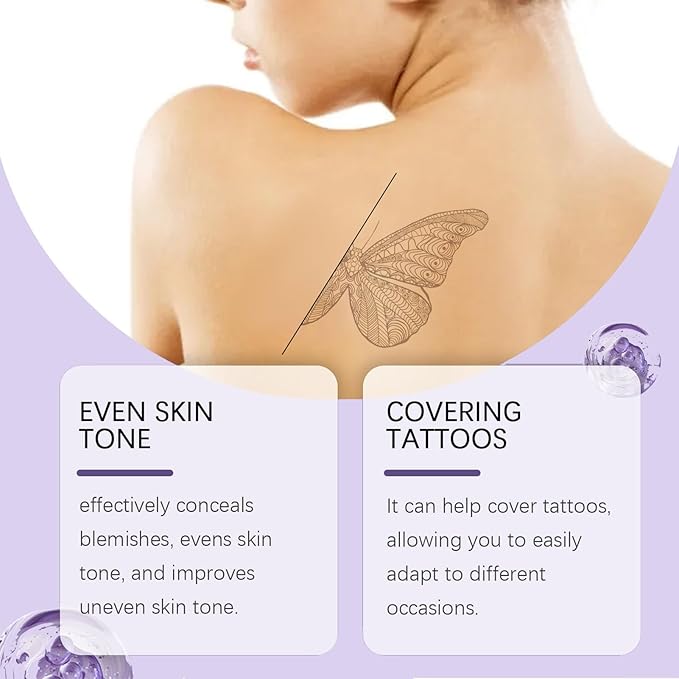 Body Coverage Perfector Waterproof, Body Perfector Skin Full Coverage, Body Makeup Waterproof No Transfer for Leg, Tattoo & Scar Cover-Up Makeup Long‑Lasting 2.5oz(Lvory)