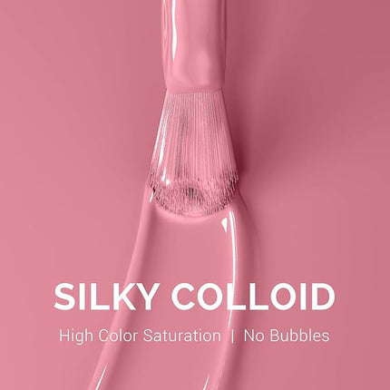 MelodySusie 0.5fl oz Dark Pink Gel Nail Polish, Nails Soak Off UV LED Jelly Purple Pink Gel Polish Gift for Women Nail Art Manicure Salon DIY Nail Design Decoration at Home-A2612