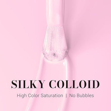 MelodySusie 15ML Gel Nail Polish,Milky Pink Macaron Color Nails Soak Off UV LED Creamy Pink Gel Polish Gift for Women Nail Art Manicure Salon DIY Nail Design Decoration at Home-012