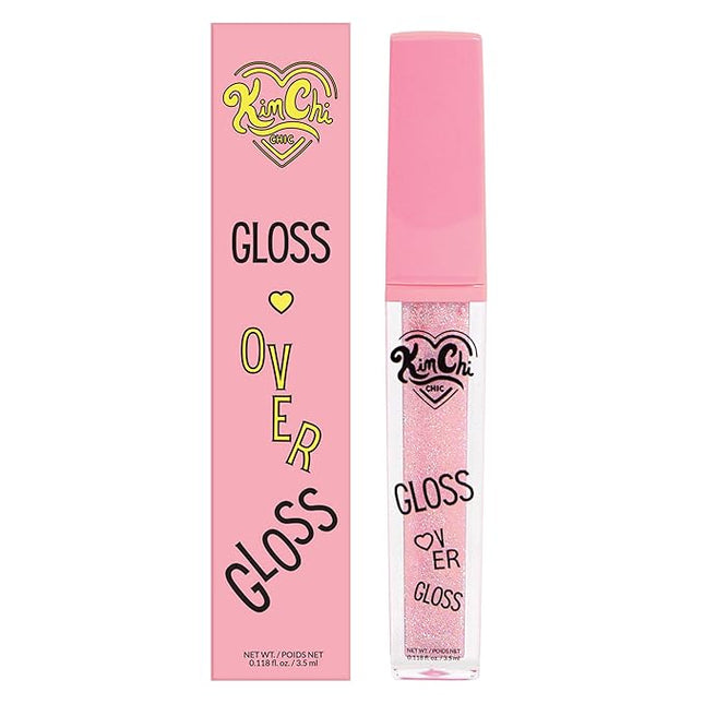 Kimchi Chic Beauty Gloss Over Gloss, Shimmery Micro-Sparkle Lip Gloss To Wear Alone Or Over Lipstick, Fragrance-Free Luscious Lip Balm, Shimmery Pink, 06 Pink Shimmer, 0.35ml