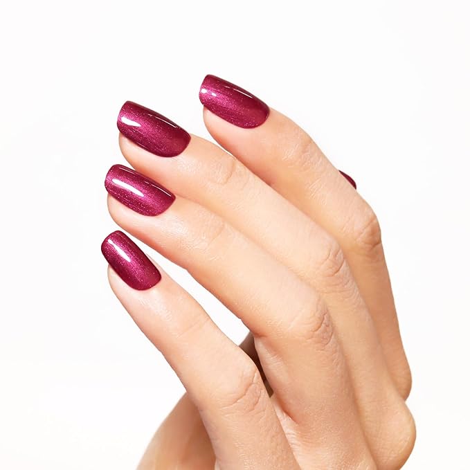 Pearl Gel Nail Polish,Red Glitter Pearl Gel Nail Polish Sparkle Shimmer Fall Winter Soak off LED UV for Art DIY Manicure 15ML