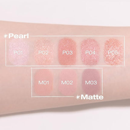 Peripera MOOD IN SHADE EYE STICK, Built-In Applicator (Smuger), Smudge-Proof, Easy Application, Creamy Shimmer Texture Eye Shadow Stick (P04 GLORY BERRY)