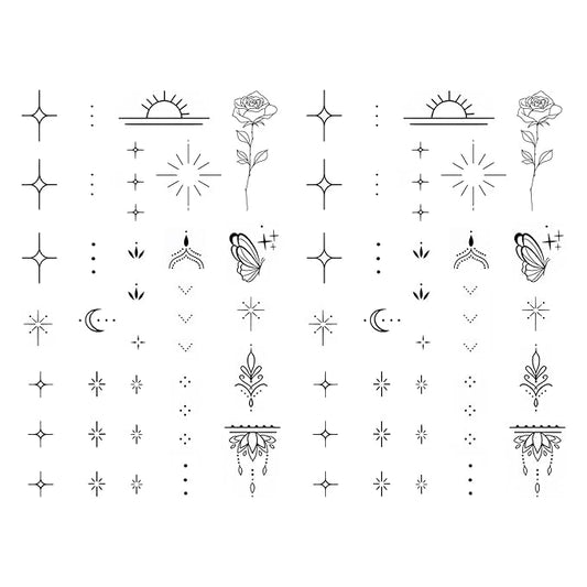 Hand Temporary Tattoo Stickers – Minimalist Designs for DIY Finger Tattoos, Long-Lasting, Waterproof & Realistic, 60+ Tiny Semi-Permanent Tattoos for Women