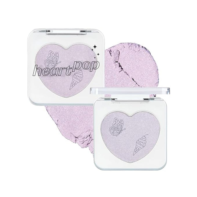 ETUDE Heart Pop Blush, Icy Teak Cheek Color, Natural Highlight & Glossy Finish, Lightweight Formula, Compact 0.2 oz – Ice Aura Teak